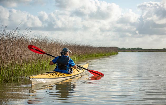 Female paddling Port O'Connor