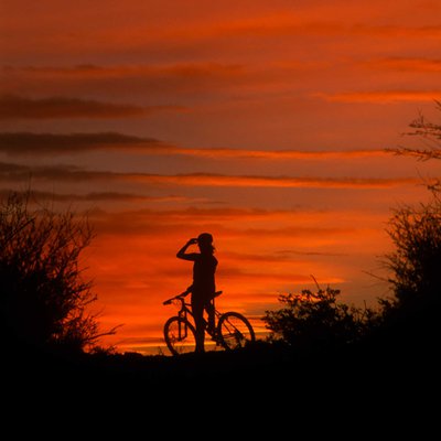 Biker at Big Bend Ranch State Park