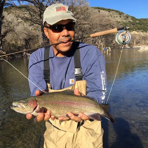 Jonathan Gray Holding Rainbow Trout